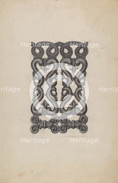 Platform Railing, 1939. Creator: Austin L. Davison.