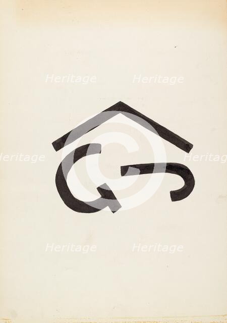 Cattle Brand, c. 1936. Creator: J.Henry Marley.