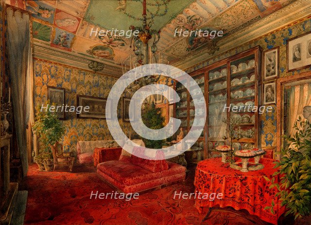 Interior, Mid of the 19th cen.. Artist: Ivanov, Anton Ivanovich (1818-1864)