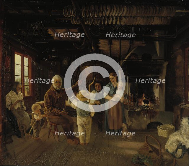 Peasant Cottage in Nauvo (War Veteran’s Tale), 1852. Creator: Karl Anders Ekman.