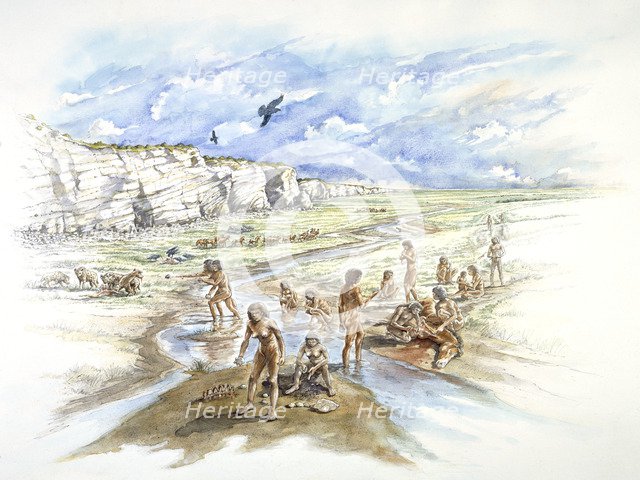 Boxgrove Quarry, Prehistoric, (c1990-2010). Artist: Ivan Lapper.