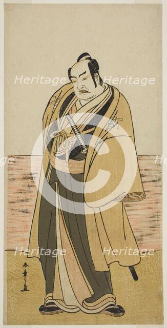 The Actor Nakamura Sukegoro II as Kaminari Shokuro in the Play Hatsumombi Kuruwa Soga..., c. 1780. Creator: Shunsho.