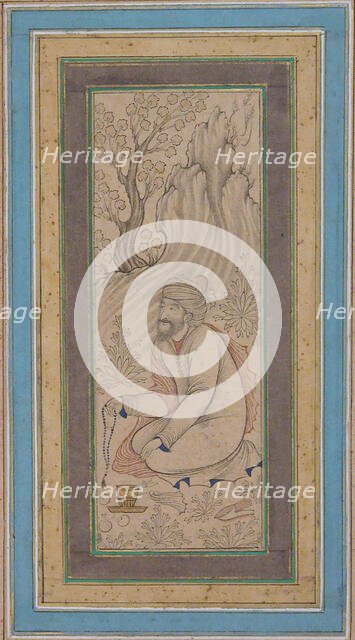 Man with Prayer Beads, mid-17th century. Creator: Muhammad Ali.