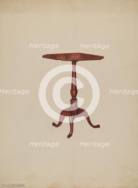 Table, c. 1940. Creator: Mario De Ferrante.