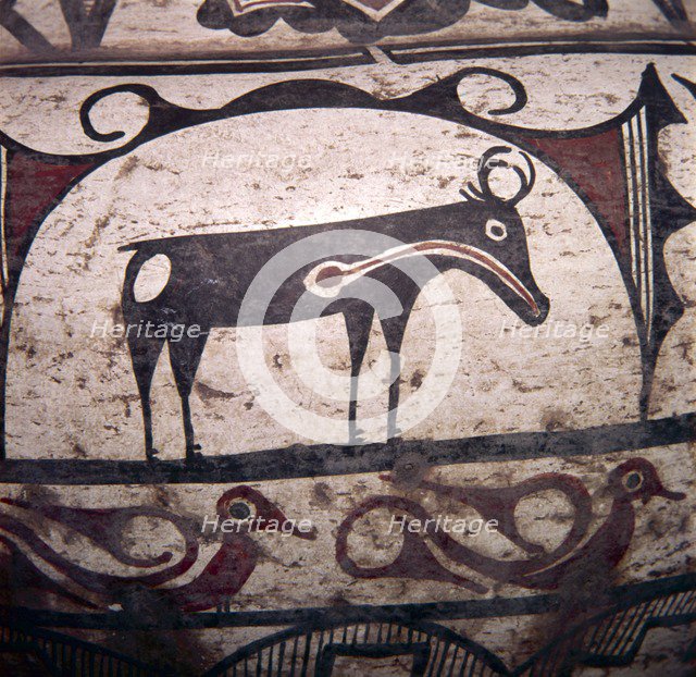 Hunting Magic, Design on pottery vessel, Zuni tribe, Pueblo Indian. Artist: Unknown.