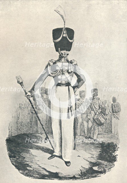 '87th Regiment or Royal Irish Fusiliers, Drum Major (1828)', 1828 (1909). Artist: Maxim Gauci.