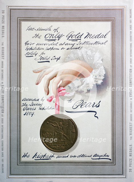 Pears soap advert, 1895. Artist: Unknown