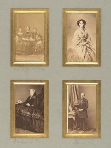 [Duchesse d'Albe, Unknown Sitter, Duchesse de Morny, and Duc de Morny], before 1865. Creator: Pierre-Louis Pierson.