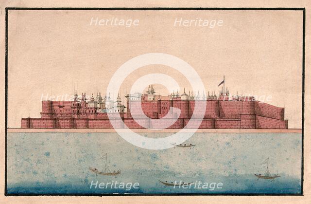 The back view of a large palace or mahal, (between 1800 and 1899?). Creator: Unknown.