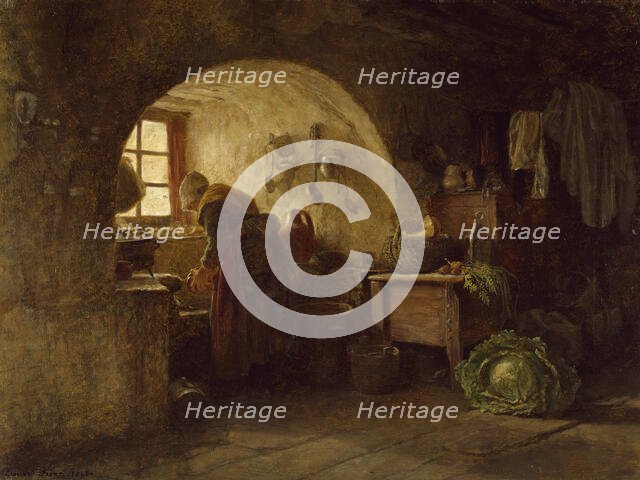 Preparing Dinner, 1858. Creator: Pierre Edouard Frere.