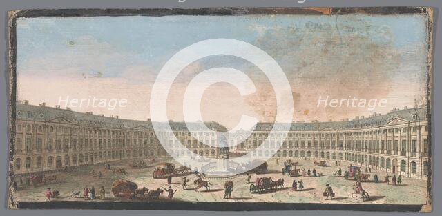 View of the Place Vendôme in Paris, 1700-1799. Creators: Anon, Jacques Rigaud.