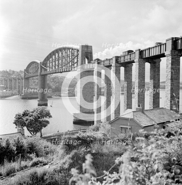 Royal Albert Bridge, Saltash, Cornwall, 1954. Artist: Eric de Maré