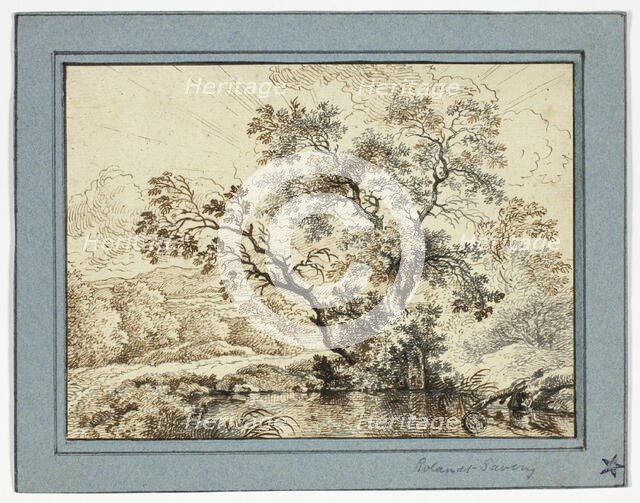 Pond in a Wooded Landscape, n.d. Creator: Unknown.