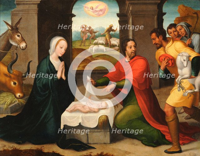 The Adoration of the Shepherds. Artist: Correa de Vivar, Juan (c. 1510-1566)