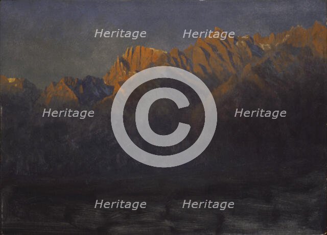 Sunrise in the Sierras, ca. 1872. Creator: Albert Bierstadt.