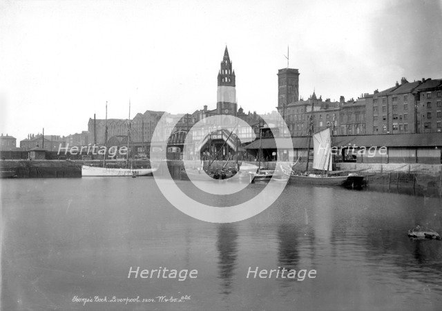St George's Dock and Pierhead, Liverpool, 1890-1910. Artist: Unknown