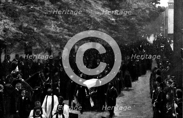The Funeral of Mr. Gladstone: the procession passing the corner of Church Street, Hawarden, 1898. Creator: Unknown.