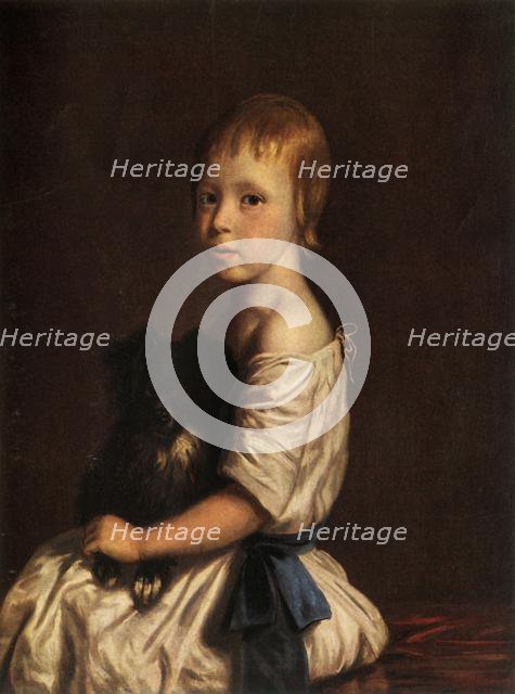 'The Reverend George Scobell, D.D. as a Child, Holding His Dog "Fop" ', c1780, (1934).  Creator: John Opie.