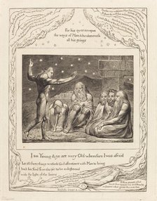 The Wrath of Elihu, 1825. Creator: William Blake.