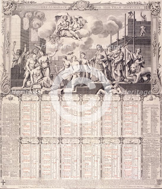 The Stationers' Almanack for 1769, c1768. Artist: Anon