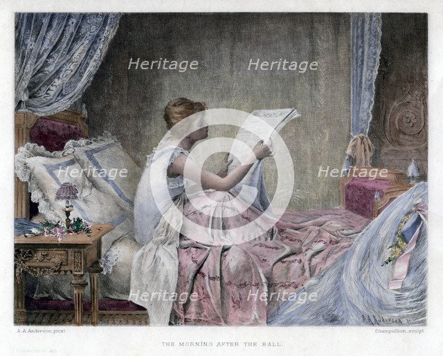 'The Morning after the Ball', late 19th century.Artist: Champollion