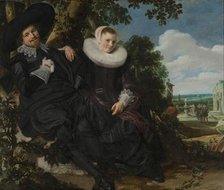 Portrait of a Couple, Probably Isaac Abrahamsz Massa and Beatrix van der Laen, c.1622. Creator: Frans Hals.