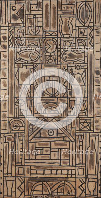 Universal Symmetrical Composition in Black and White, 1931. Creator: Torres-García, Joaquín (1874-1949).