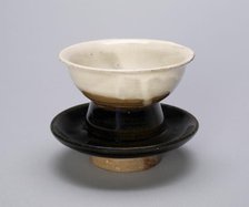 Cup and Cupstand, Song (960-1279) or Jin dynasty (1115-1234), c. 12th century. Creator: Unknown.