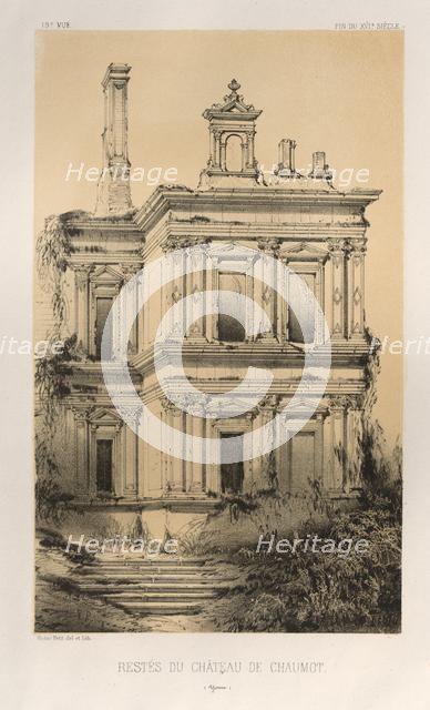 ...Pl. 19, Restes Du Chateau De Chaumot (Yonne), 1860. Creator: Victor Petit (French, 1817-1874).