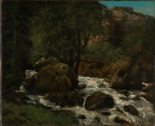 Forest Stream, Jura, 1860s. Creator: Courbet, Gustave (1819-1877).