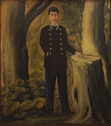 Portrait of Ilia Zdanevich, 1913. Creator: Pirosmani, Niko (1862-1918).