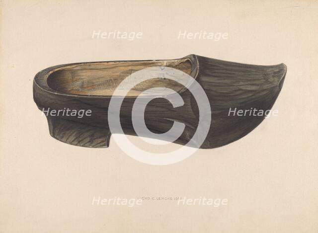 Wooden Shoe, 1937. Creator: Lloyd Charles Lemcke.
