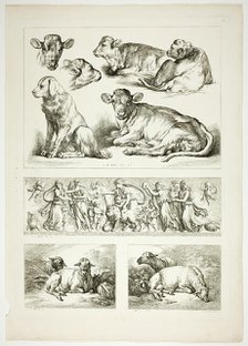 Plate 20 of 38 from Oeuvres de J. B. Huet, 1796–99. Creator: Jean Baptiste Marie Huet.