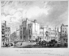 View of the City of London School, Honey Lane Market, Milk Street, City of London, 1835.             Creator: GE Madeley.