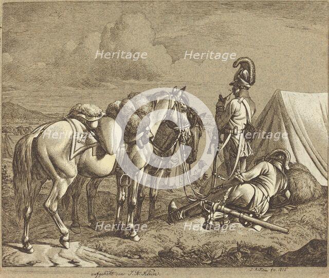 Austrian Dragoons, 1816. Creator: Johann Adam Klein.