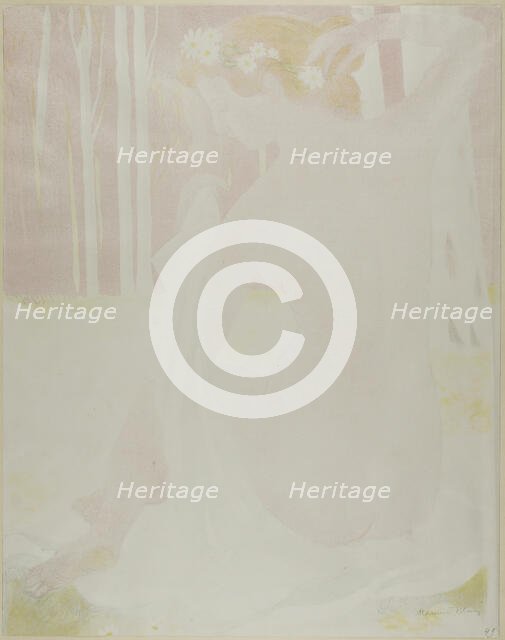 Nymph Crowned with Daisies, 1899. Creator: Maurice Denis.