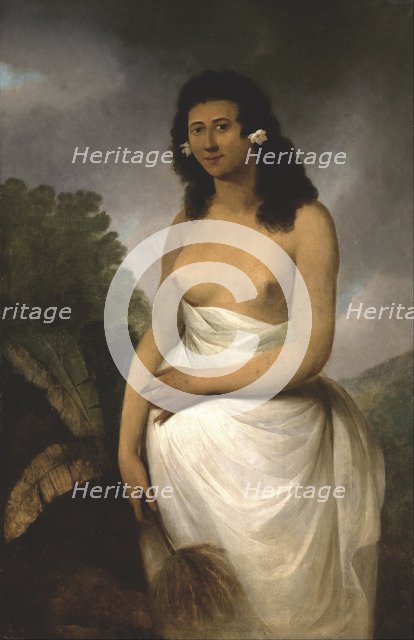 Portrait of Poedooa, daughter of Orea, King of Ulaitea, Society Islands, ca. 1783. Artist: Webber, John (1751-1793)