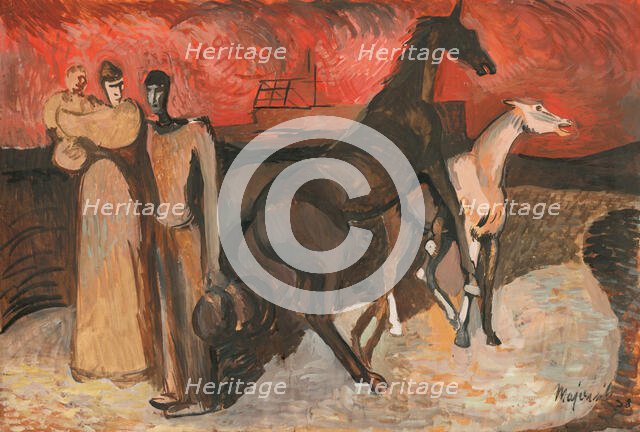 Fire - Refugees, 1938. Creator: Cyprian Majernik.