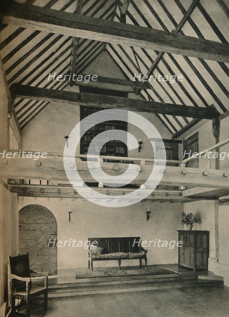 'Boxhurst Farm, Kent: End of Dance Room. Restored and converted by Oliver Hill', c1928. Artist: Unknown.