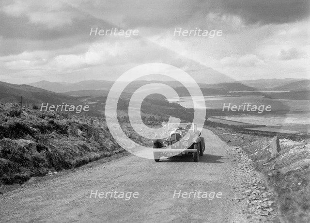 Lagonda open tourer of CG Seddon competing in the RSAC Scottish Rally, 1934. Artist: Bill Brunell.