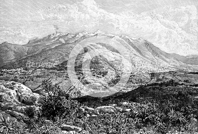 Quito and Mount Pichincha, Ecuador, 1895. Artist: Unknown