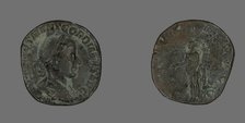 Sestertius (Coin) Portraying Emperor Gordianus, 240. Creator: Unknown.