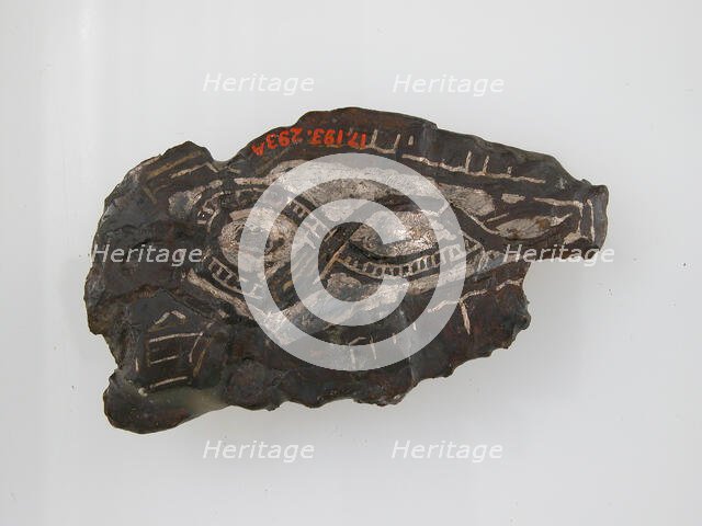 Counter Plate of a Belt Buckle, Frankish, 7th century. Creator: Unknown.