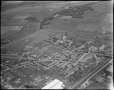 Station Road, the Fylde Institution and environs, Wesham, Lancashire, c1930s. Creator: Arthur William Hobart.