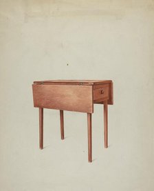 Shaker Sewing Table, 1935/1942. Creator: John Davis.