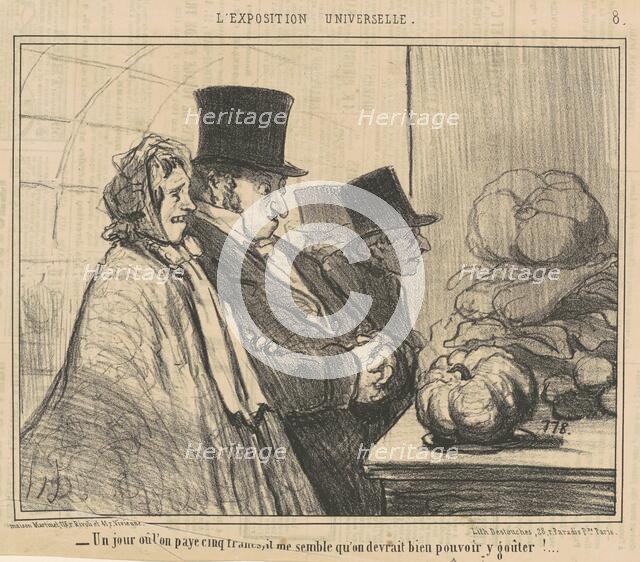 Un jour ou l'on paye cinq francs, 19th century. Creator: Honore Daumier.