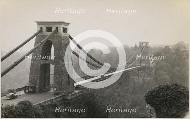 Clifton Suspension Bridge, Clifton, City of Bristol, 1950-1959. Creator: JR Uppington.