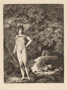 Apollo with a Bow and Dragon, 1771. Creator: Salomon Gessner.