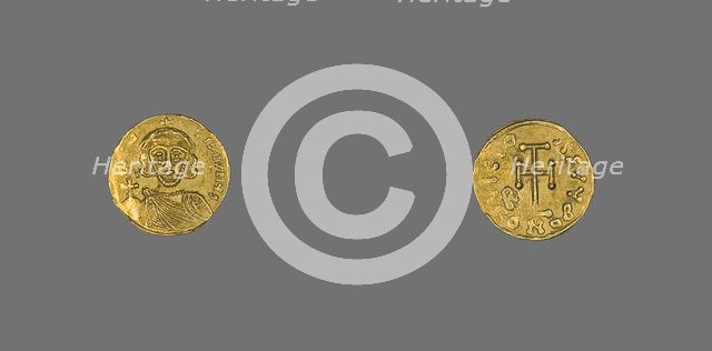 Tremissis (Coin) of Justinian II, 685-695. Creator: Unknown.