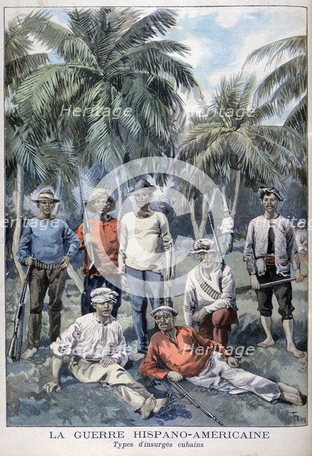 Insurgent Cubans during the Spanish-American War, 1898. Creator: F Meaulle.